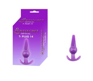 Korek analny elastyczny TPE Lovesecret Sensual fioletowy 12,6 cm