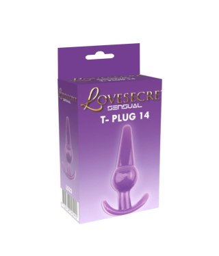 Korek analny elastyczny TPE Lovesecret Sensual fioletowy 12,6 cm
