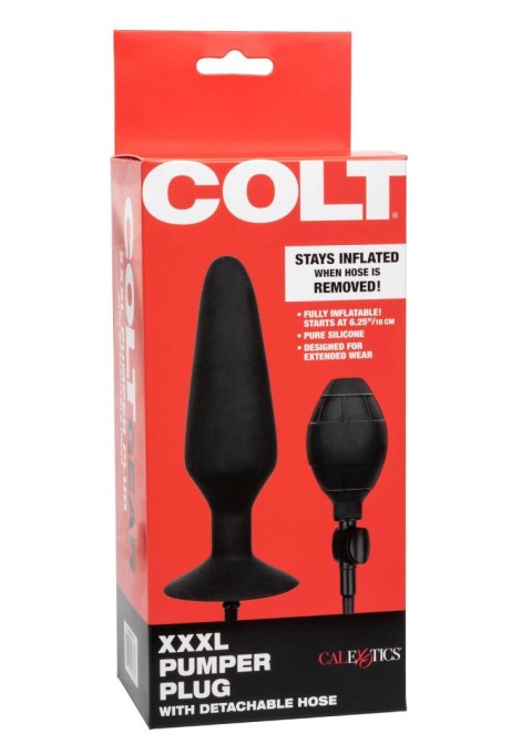 Korek analny pompowany silikonowy Colt XXXL czarny 16 cm