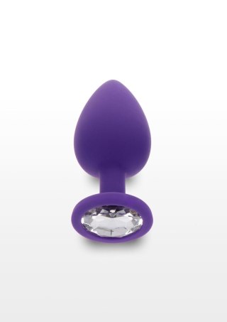 Korek analny z kryształkiem Diamond Booty Jewel fioletowy 9 cm