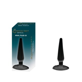 Korek analny z przyssawką Lovesecret czarny 11 cm