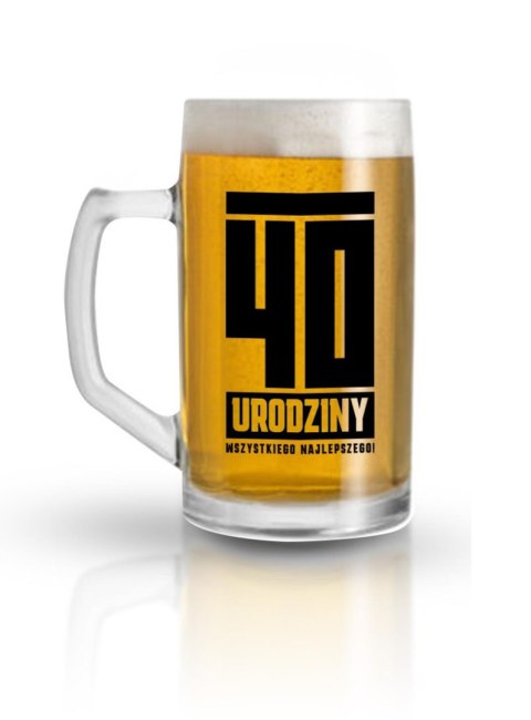 Kufel szklany House of Mugs 500 ml na 40 urodziny