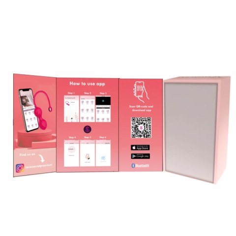 Kulki Kegla Lovesecret Premium z aplikacją różowe silikonowe USB 22 cm