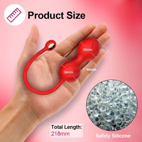 Kulki Kegla Lovesecret Premium z aplikacją różowe silikonowe USB 22 cm