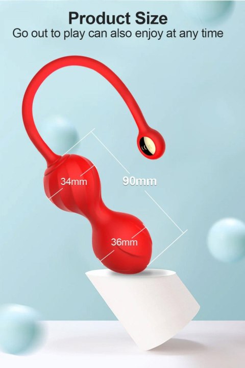Kulki Kegla Lovesecret Premium z aplikacją różowe silikonowe USB 22 cm