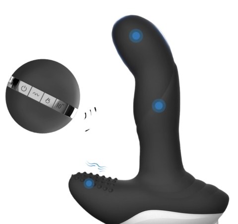 Masażer prostaty silikonowy Luxury Play USB 7 trybów podgrzewany czarny