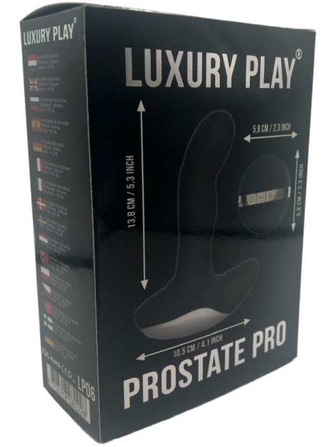 Masażer prostaty silikonowy Luxury Play USB 7 trybów podgrzewany czarny