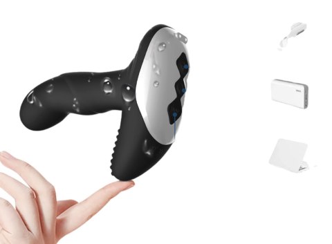 Masażer prostaty silikonowy Luxury Play USB 7 trybów podgrzewany czarny