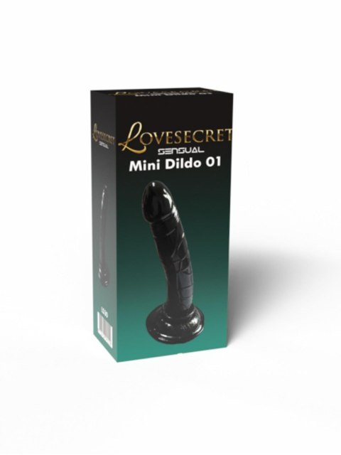 Mini dildo realistyczne Lovesecret czarne 14 cm z przyssawką
