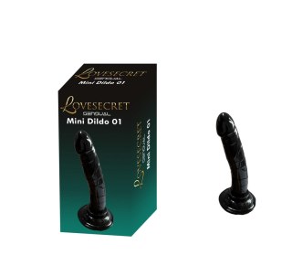 Mini dildo realistyczne Lovesecret czarne 14 cm z przyssawką