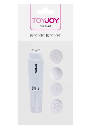 Mini wibrator ToyJoy Pocket Rocket biały 10,5 cm