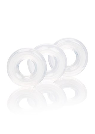 Pierścienie erekcyjne silikonowe Calexotics przezroczyste 2 cm 3 szt