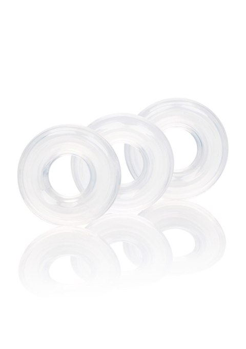 Pierścienie erekcyjne silikonowe Calexotics przezroczyste 2 cm 3 szt