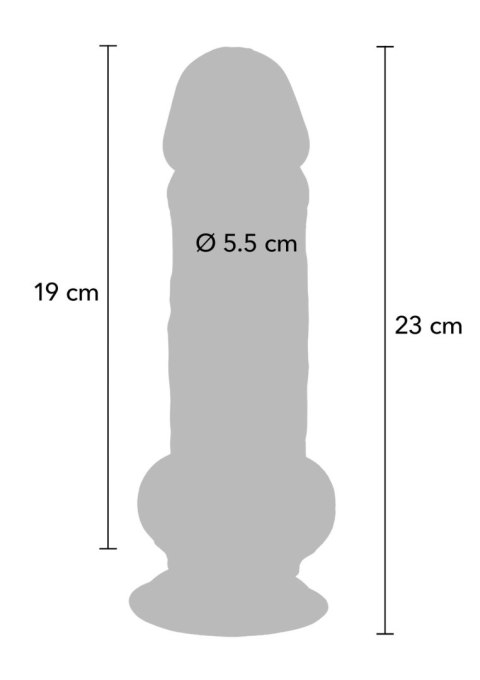 Realistyczne dildo dual density ToyJoy TPE 23 cm