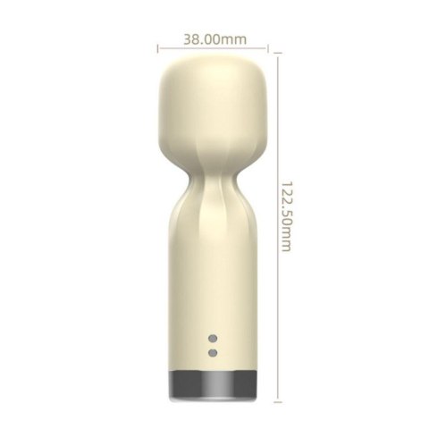 Wibrator Silk Pulse ecru kompaktowy 12 cm wodoodporny