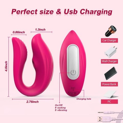Wibrator przenośny sterowany aplikacją Lyla różowy silikonowy USB