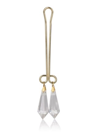 Biżuteria na łechtaczkę Calexotics przezroczysta 11 cm