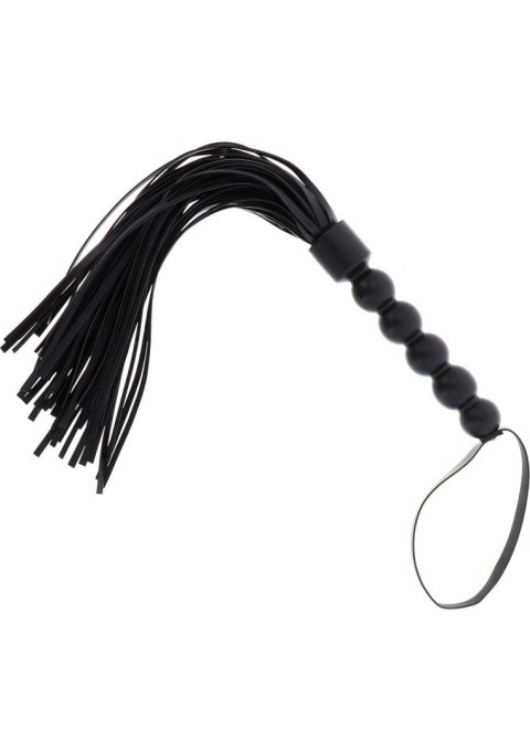 Flogger z koralikami Hidden Desire czarny 57 cm