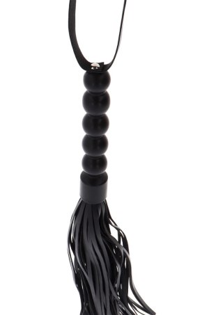 Flogger z koralikami Hidden Desire czarny 57 cm