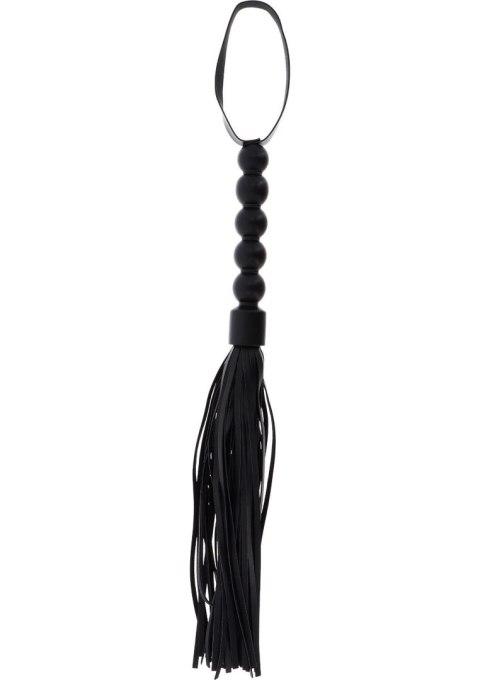 Flogger z koralikami Hidden Desire czarny 57 cm