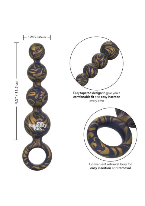 Koraliki analne silikonowe Calexotics fioletowe 11,5 cm