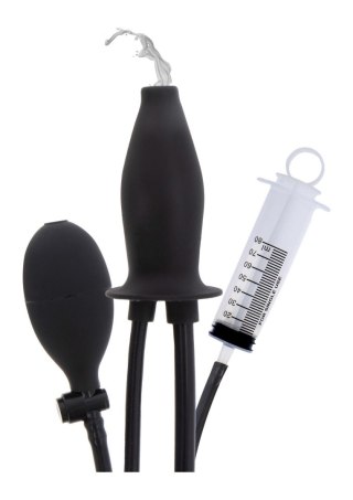 Korek analny pompowany silikonowy nawilżający Hidden Desire Extreme czarny