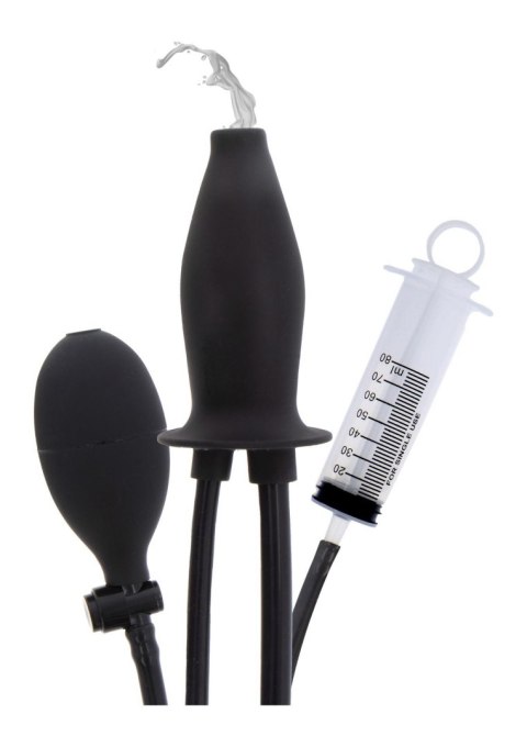 Korek analny pompowany silikonowy nawilżający Hidden Desire Extreme czarny