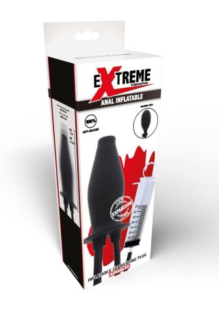 Korek analny pompowany silikonowy nawilżający Hidden Desire Extreme czarny