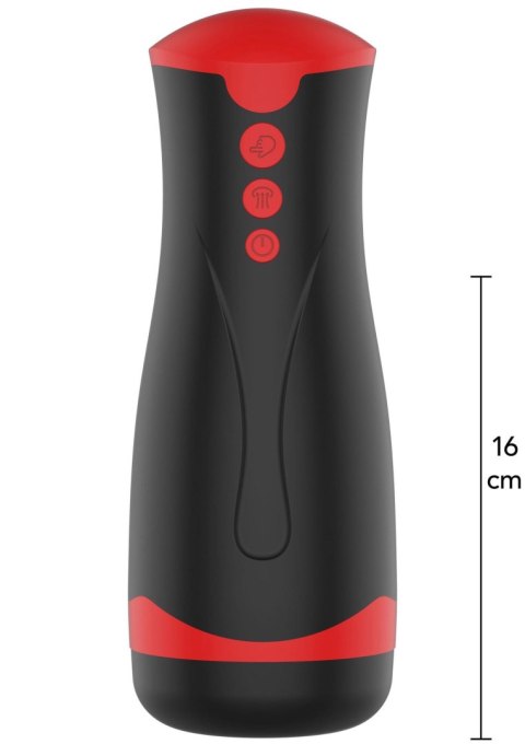 Masturbator wibrujący z ściskaniem Hidden Desire Fusion X czarny