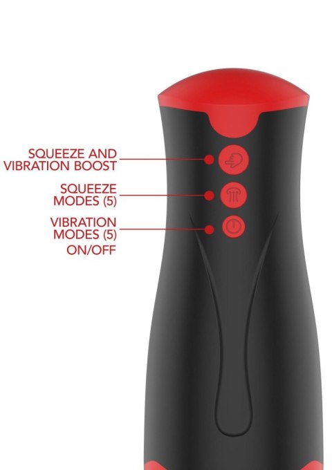 Masturbator wibrujący z ściskaniem Hidden Desire Fusion X czarny