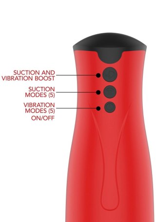 Masturbator z super ssaniem FUSION X Hidden Desire czerwony