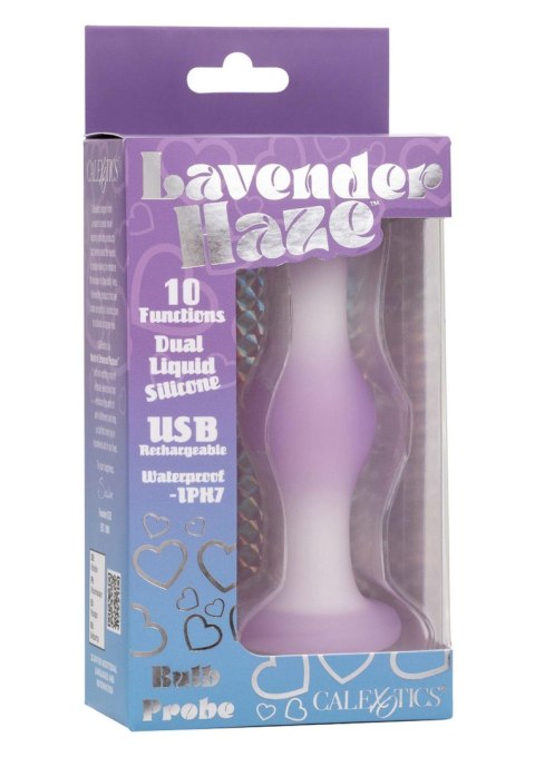 Silikonowy wibrujący korek analny Calexotics Lavender Haze fioletowy