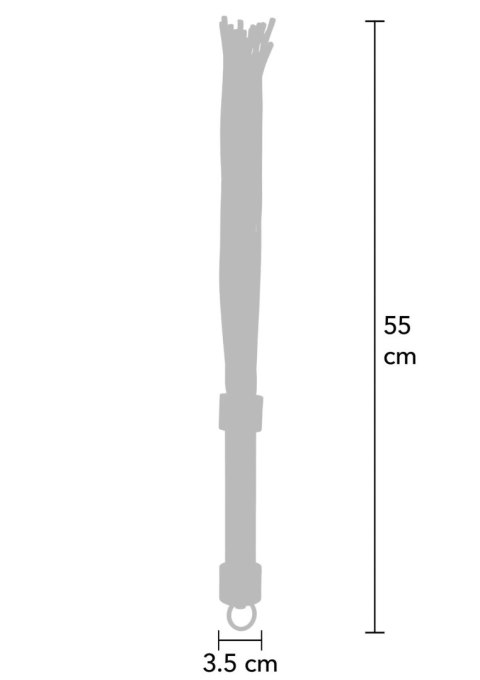 Skórzany flogger z supłami Hidden Desire 55 cm czarno czerwony