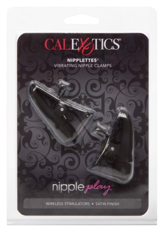 Wibrujące klamry na sutki Nipplettes Calexotics czarne 7 cm