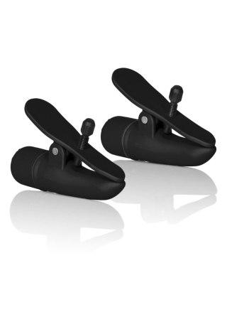 Wibrujące klamry na sutki Nipplettes Calexotics czarne 7 cm