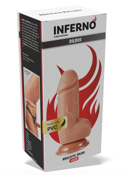 Dildo realistyczne Inferno Hidden Desire PVC 14 cm z przyssawką