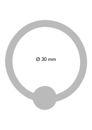 Pierścień Acorn Ring stal nierdzewna srebrny 30 mm