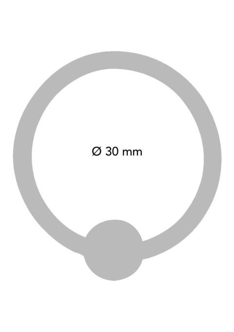 Pierścień Acorn Ring stal nierdzewna srebrny 30 mm