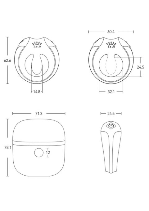 Pierścień wibrujący ZALO Apis czarny Bluetooth