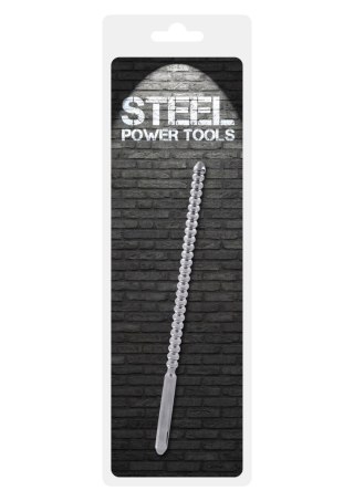 Sonda uretralna żebrowana Steel Power Tools srebrna 10 mm 24 cm