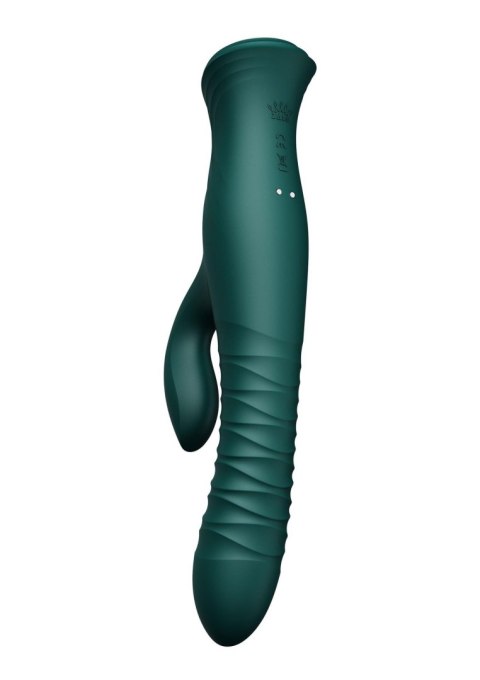 Wibrator króliczek Mose thrusting z podgrzewaniem zielony 25.8 cm