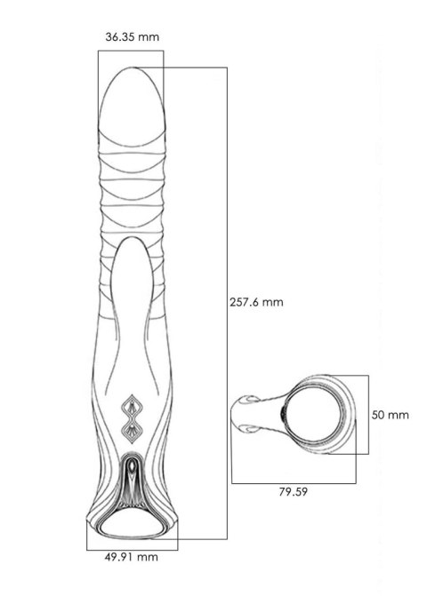 Wibrator króliczek Mose thrusting z podgrzewaniem zielony 25.8 cm