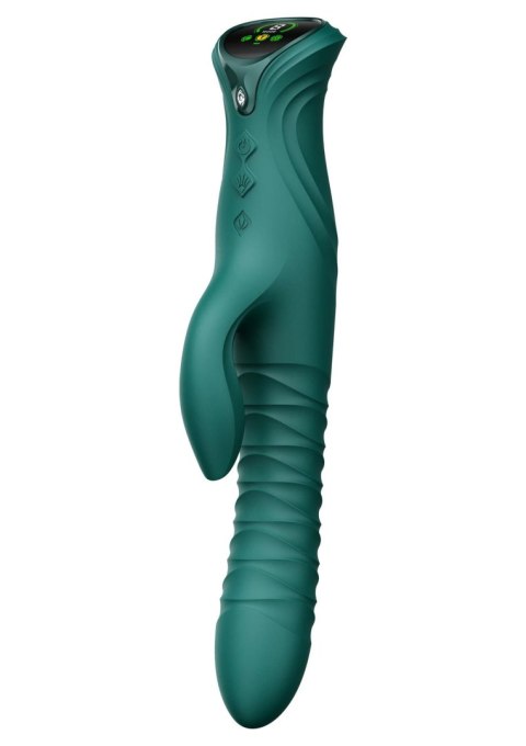Wibrator króliczek ZALO Mose 2 z podgrzewaniem zielony 25,8 cm