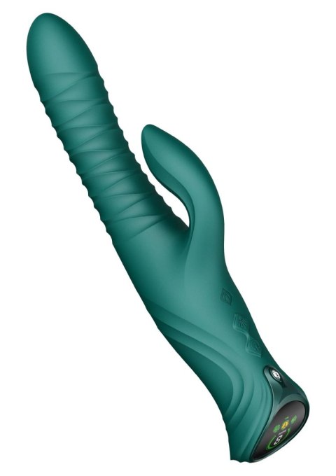 Wibrator króliczek ZALO Mose 2 z podgrzewaniem zielony 25,8 cm