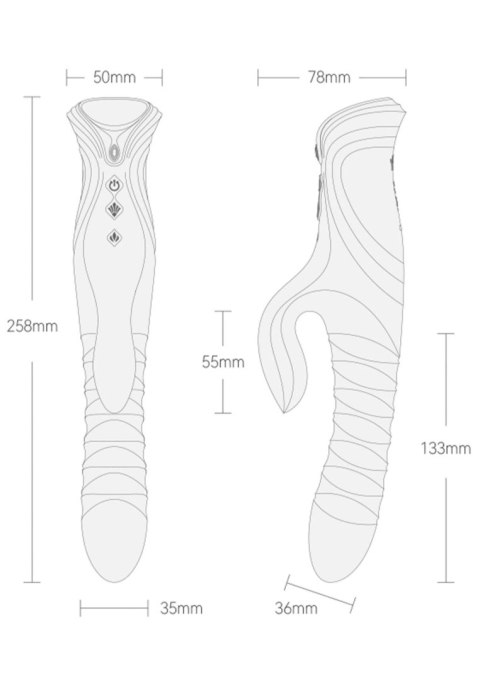 Wibrator króliczek ZALO Mose 2 z podgrzewaniem zielony 25,8 cm