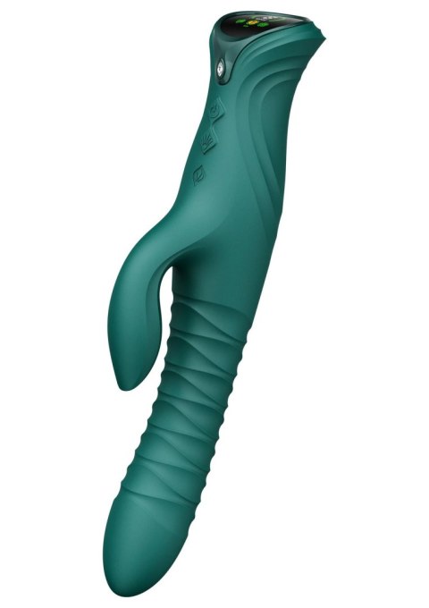 Wibrator króliczek ZALO Mose 2 z podgrzewaniem zielony 25,8 cm