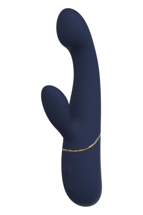 Wibrator króliczek duo Hestia ciemnoniebieski silikonowy USB 21 cm Dreamtoy
