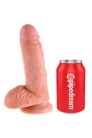 Dildo King Cock 18 cm z jądrami jasne Pipedream