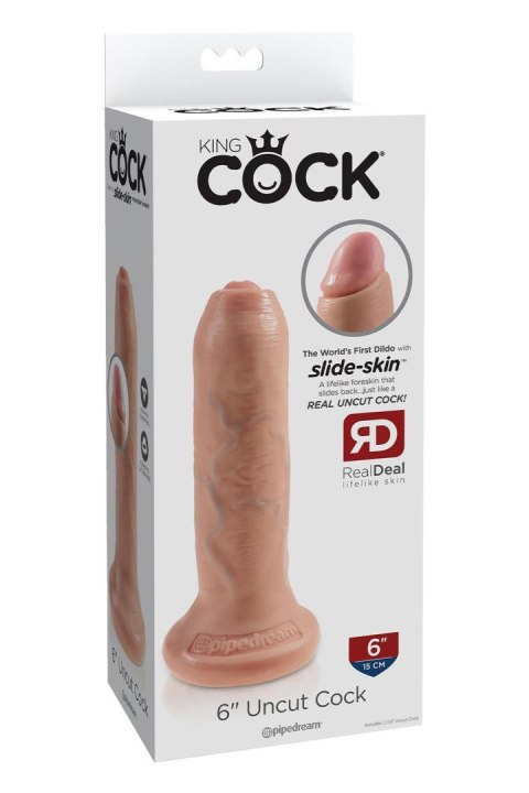 Dildo King Cock 6 cali nieobrzezany jasny