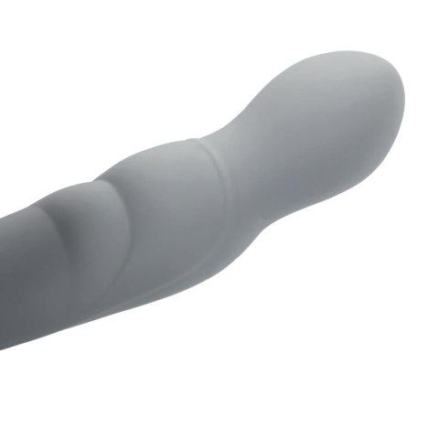 Silikonowy rotacyjny stymulator prostaty Loveline szary z pilotem 13 cm